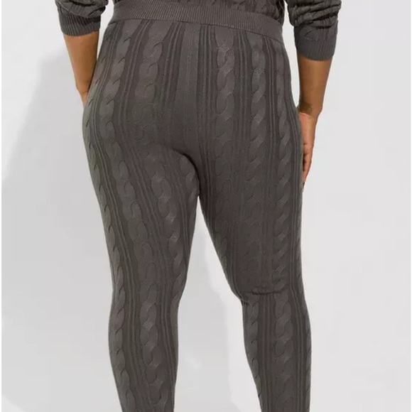 Torrid Gray Cable Knit Pants - Picture 3 of 7